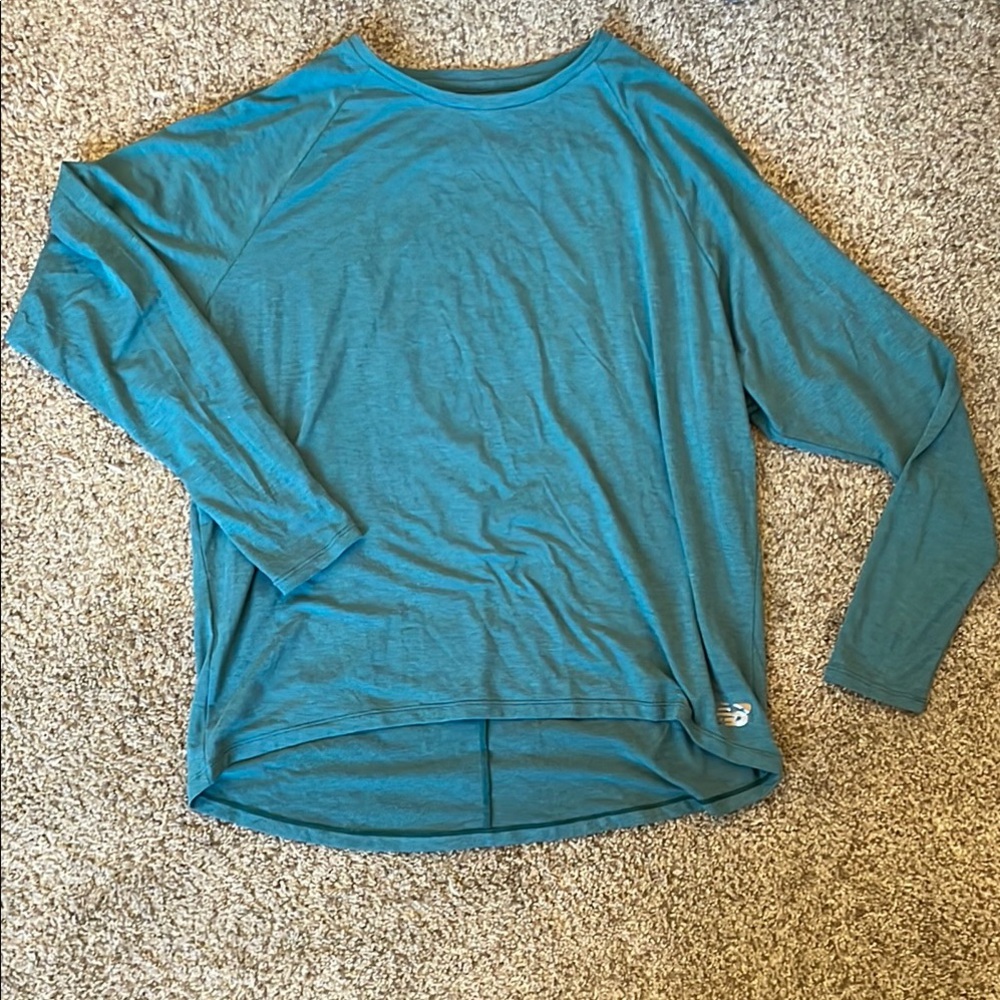 New Balance Teal Open Back Athletic Top